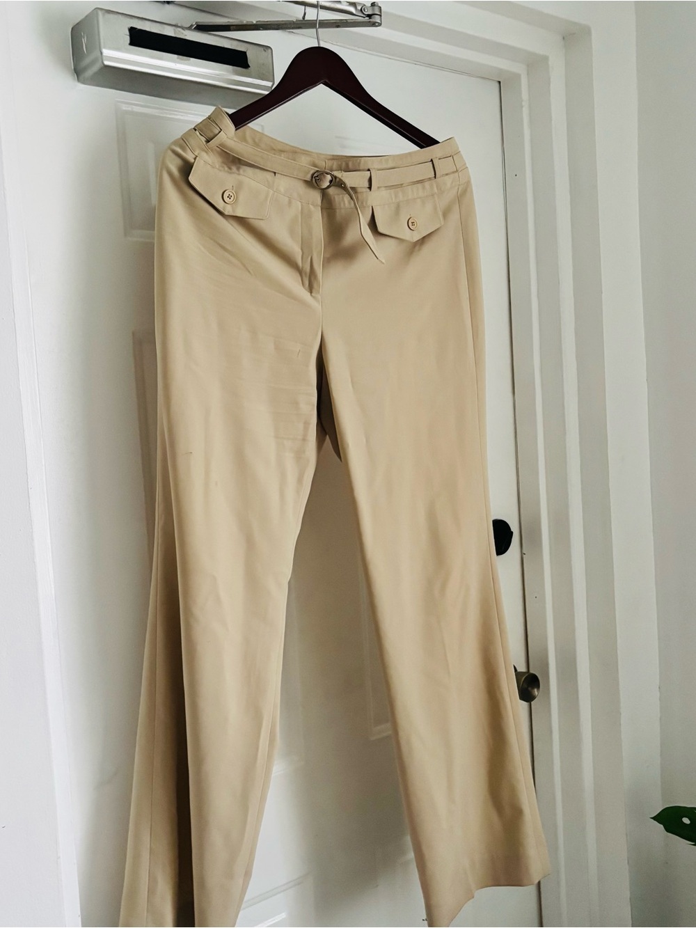 dressbarn Khaki/Tan Wide-Leg Trousers